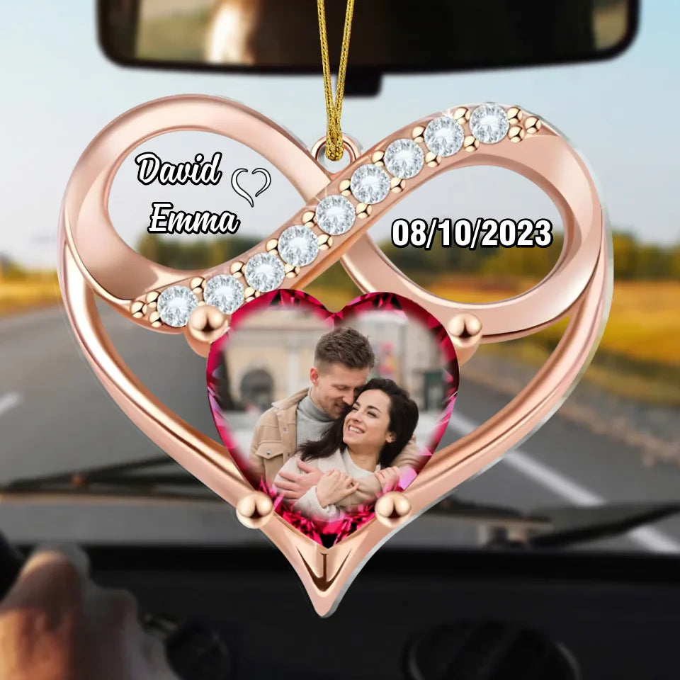 Personalized Couple Acrylic Ornament - Gift Idea For Couple/Valentine - Upload Photo