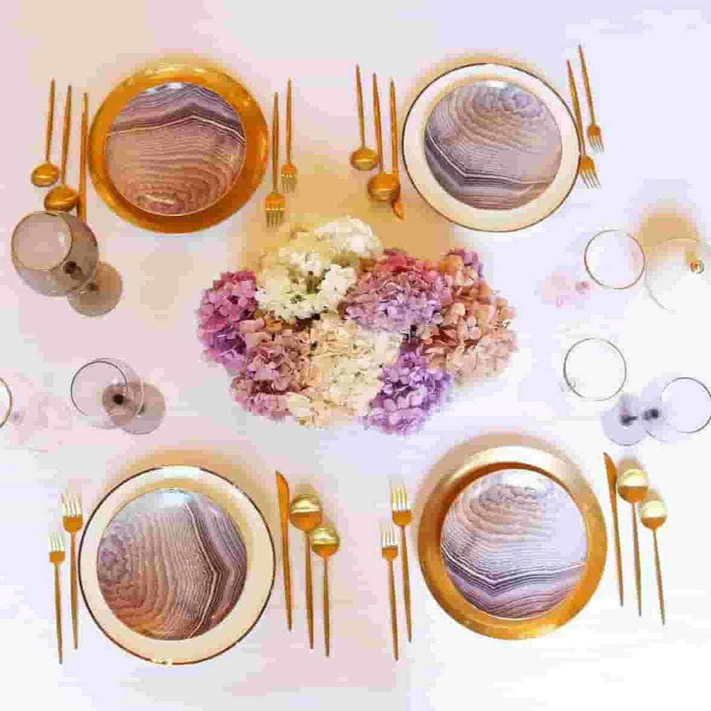 Amethyst Agate Plate-Set of 4