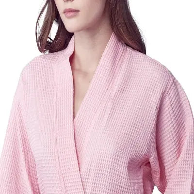 Knee-Length Waffle Robe for Women