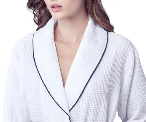 Knee-Length Waffle Robe for Women